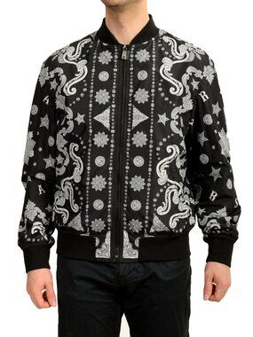 Versace Men's "Bandanamania" Reversible Full Zip insulated Jacket US XL IT 54